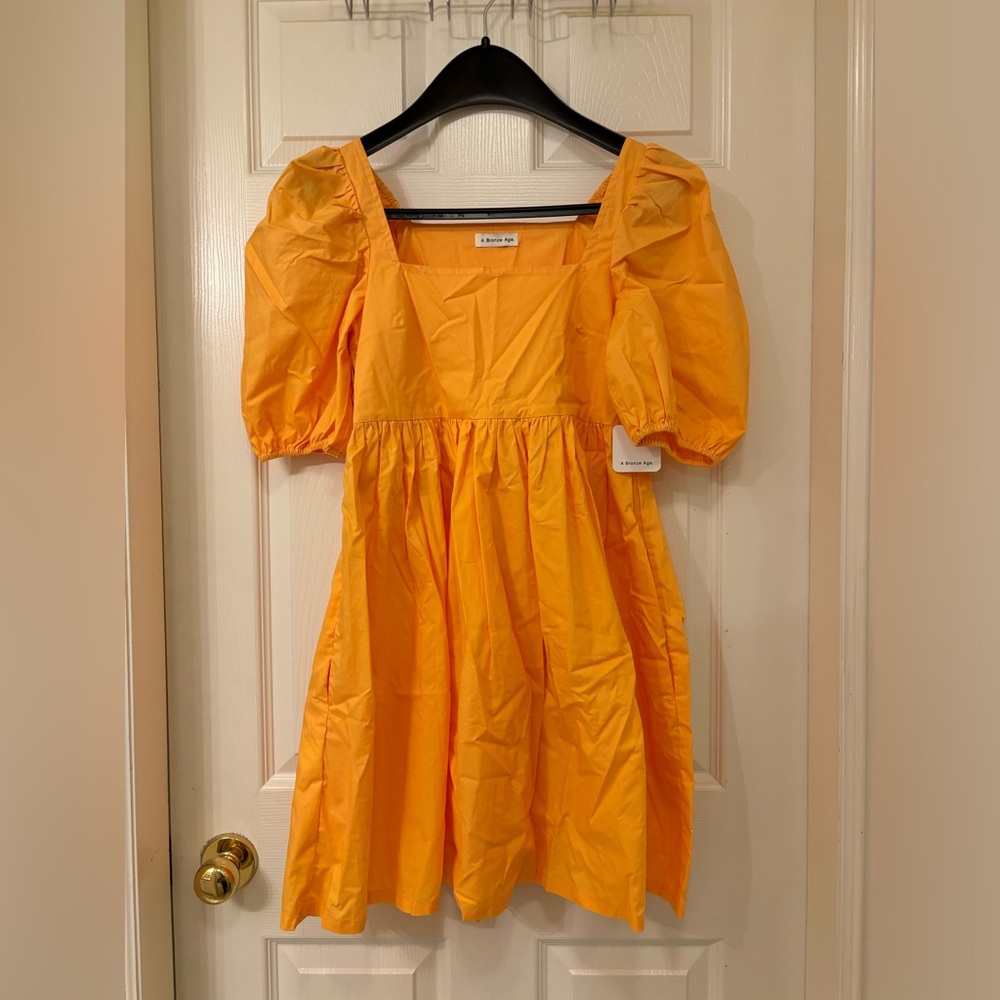 A Bronze Age Manon mini puff sleeves dress